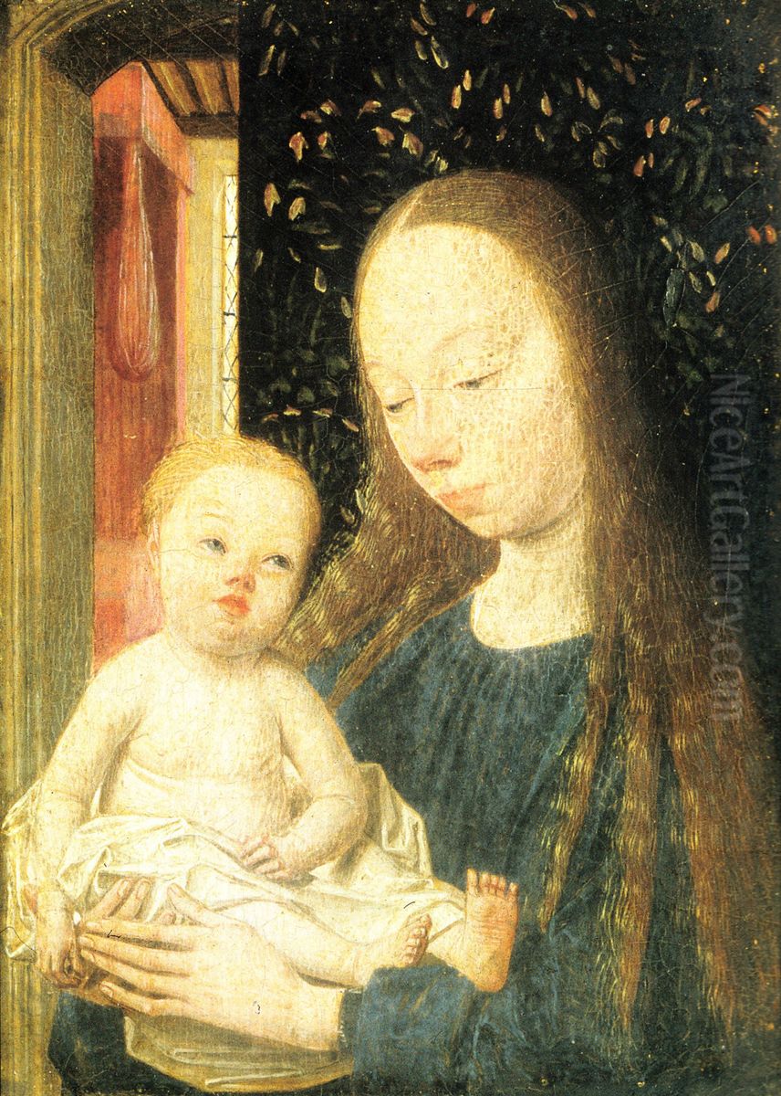 Virgin and Child in half-length Oil Painting by Geertgen tot Sint Jans