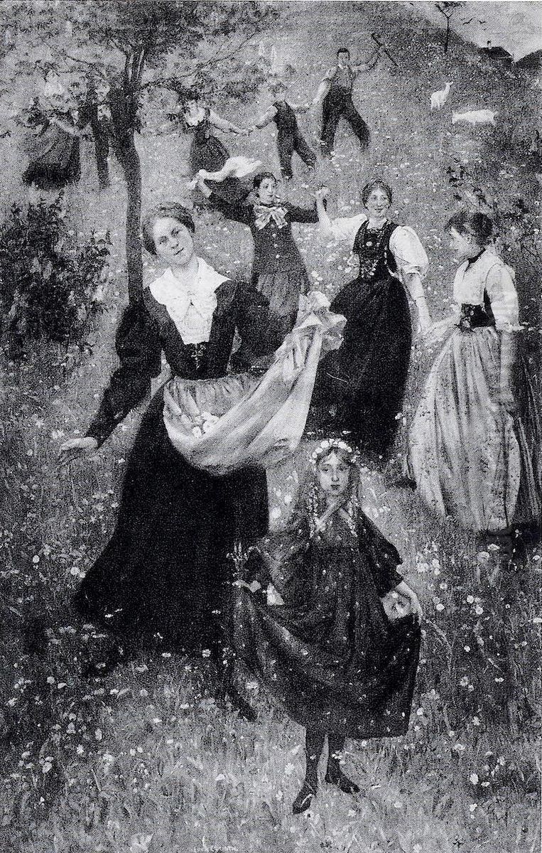 Fruhlingsreigen Oil Painting by Lovis (Franz Heinrich Louis) Corinth