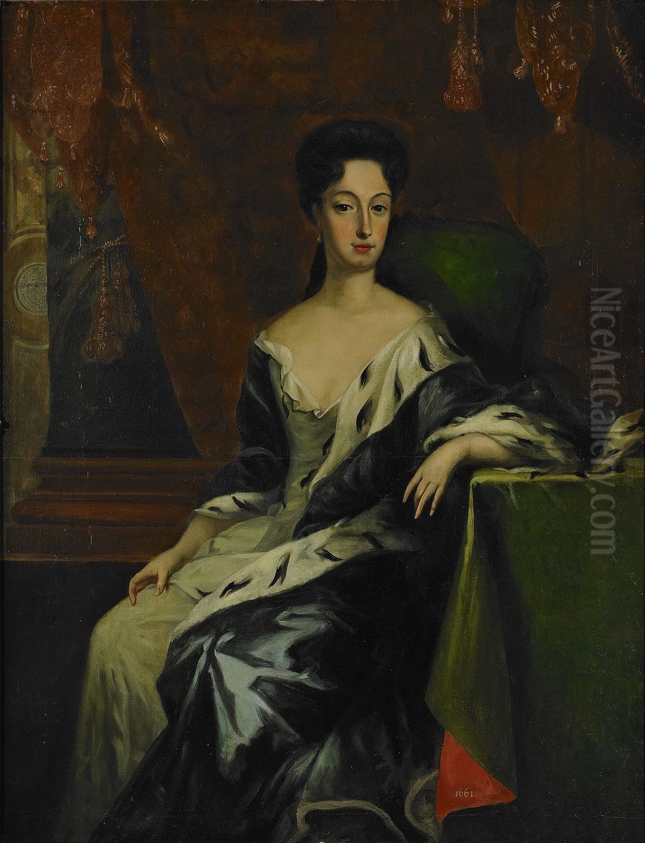 Portrait of Princess Hedvig Sofia of Sweden, Duchess of Holstein-Gottorp Oil Painting by David von Krafft