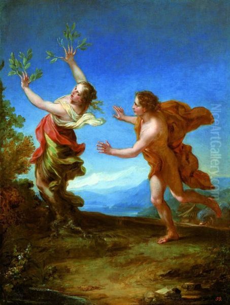 Apollo and Daphne Oil Painting by Benedetto Luti