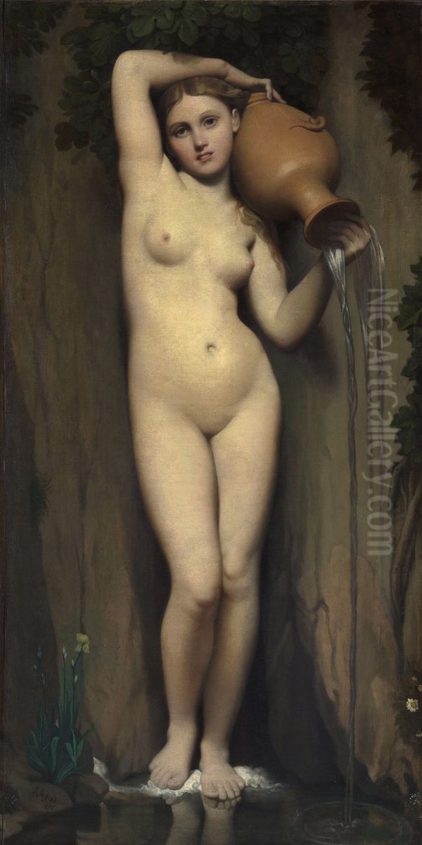 The Spring. Oil Painting by Jean Auguste Dominique Ingres
