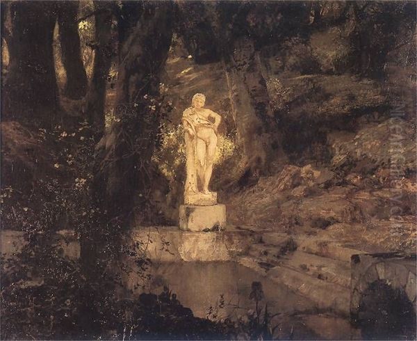 Faun's pond Oil Painting by Henryk Siemiradzki