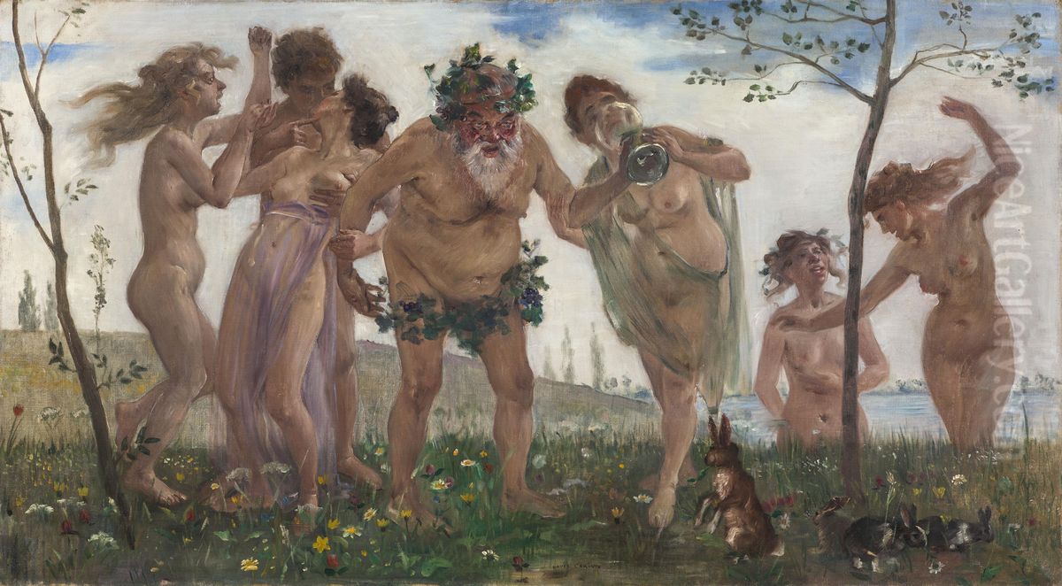 Bacchante procession Oil Painting by Lovis (Franz Heinrich Louis) Corinth