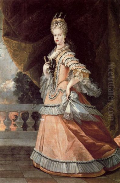 Portrait ofMaria Luisa of Savoy(1688-1714) Oil Painting by Miguel Jacinto Melendez
