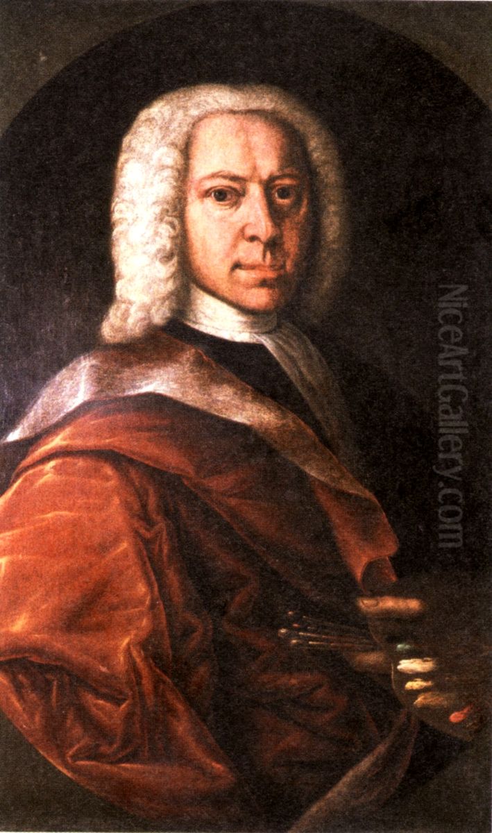 Self-portrait Oil Painting by Johann Carl von Reslfeld
