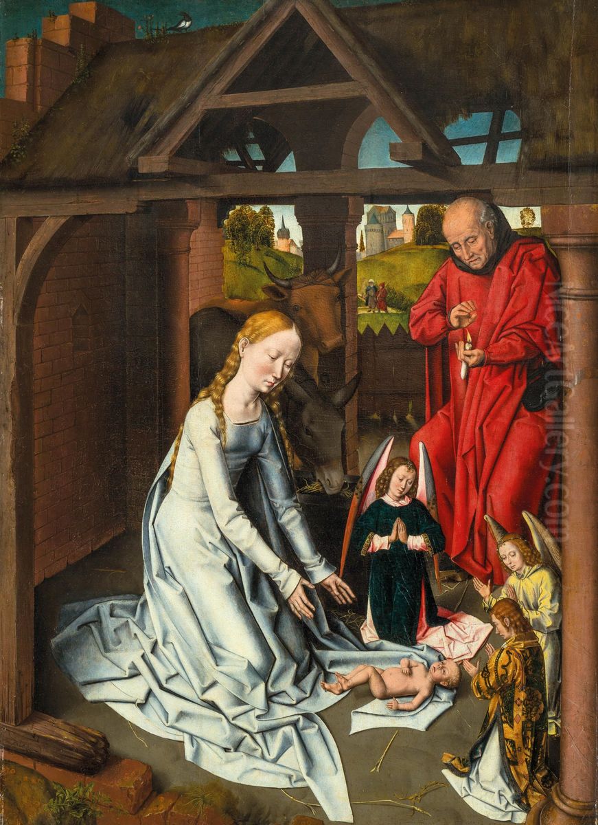 Die Geburt Christi Oil Painting by (manner of) Memling, Hans