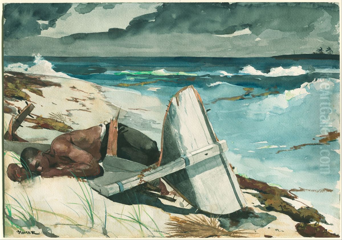 After the Hurricane, Bahamas Oil Painting by Winslow Homer