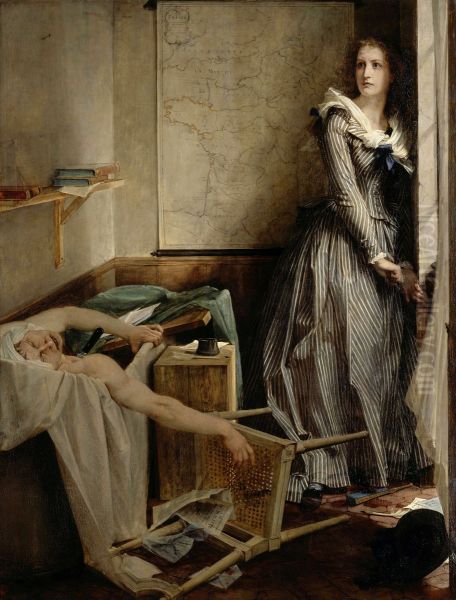 L'Assassinat de Marat Oil Painting by Paul-Jacques-Aime Baudry