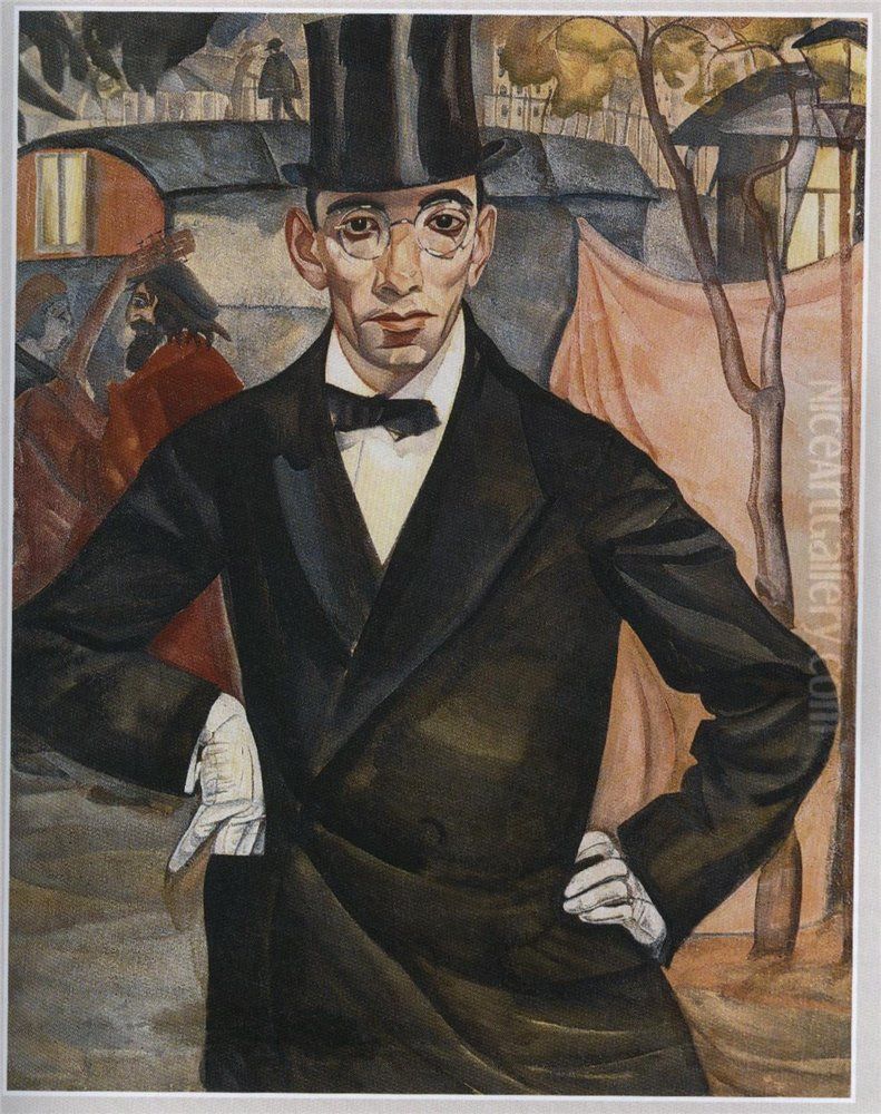 Fotograf Serling Oil Painting by Boris Grigoriev