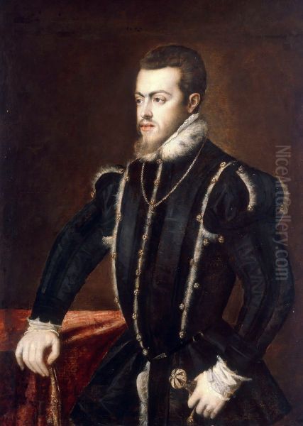 Ritratto di Filippo II di Spagna Oil Painting by Titian