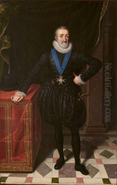 Henry IV, King of France and Navarre (1553-1610) Oil Painting by Frans Pourbus the younger