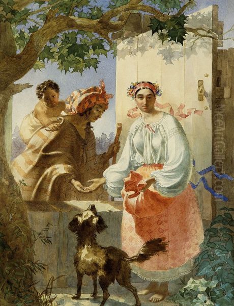 Ciganka-vorozka Oil Painting by Taras Shevchenko