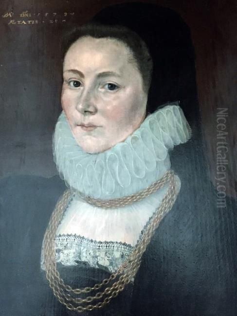Portrait of Ursula Smythe (1555-1621) Oil Painting by Cornelis Ketel