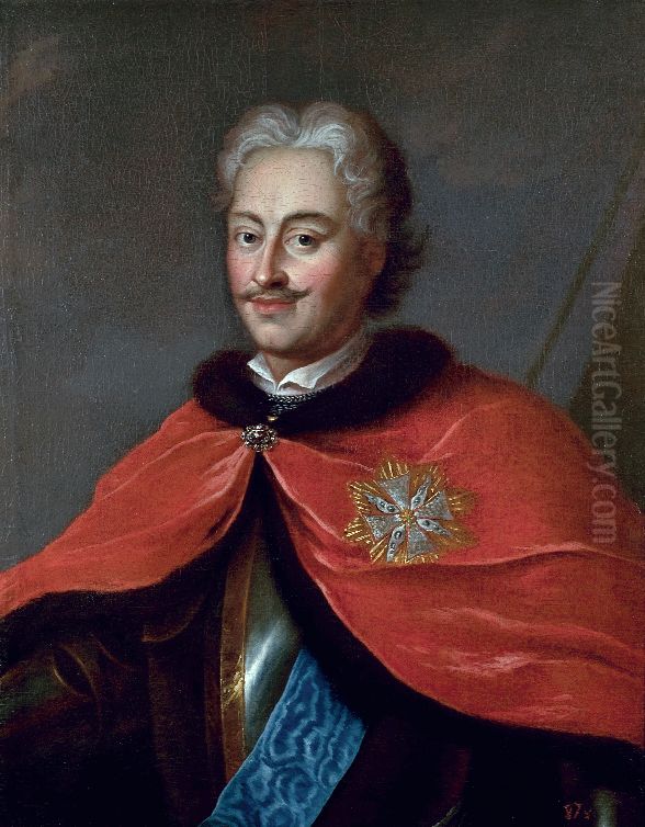 Portrait ofStanislaw Ernest Denhoff(c.1673-1728) Oil Painting by Adam Manyoki
