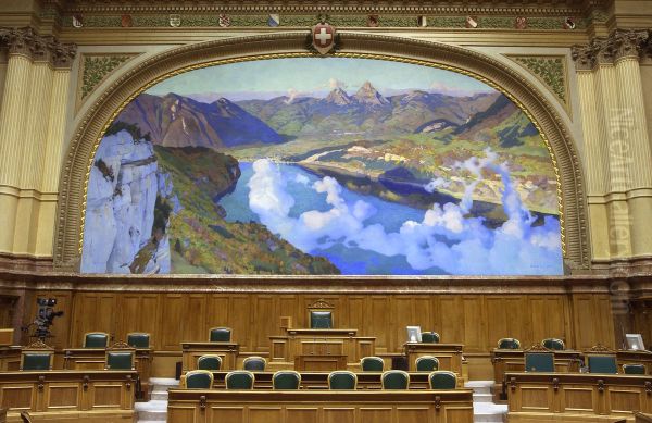 The Cradle of the Confederation Oil Painting by Charles Giron