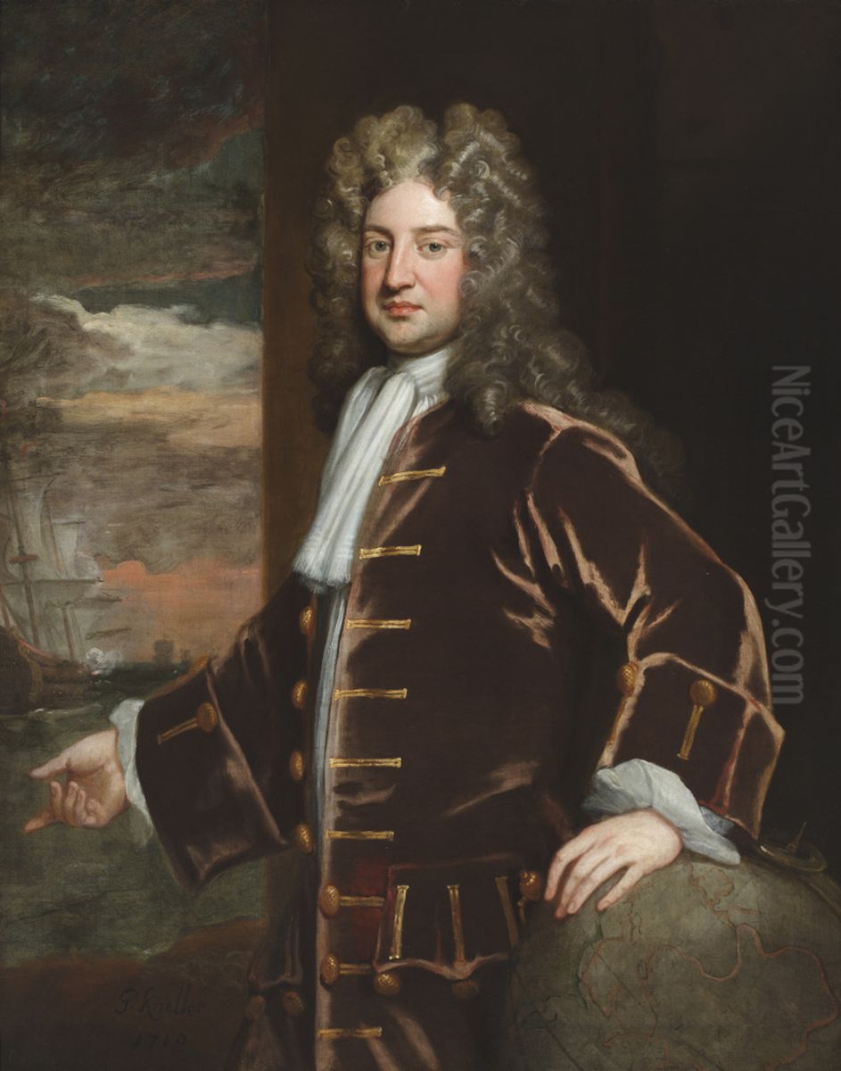 Admiral George Delaval (1668-1723), MP Oil Painting by Godfrey Kneller