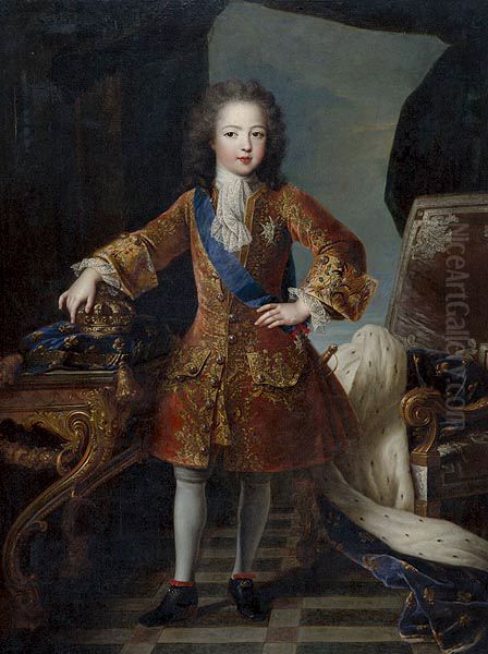 Portrait of King Louis XV of France as child Oil Painting by Pierre Gobert
