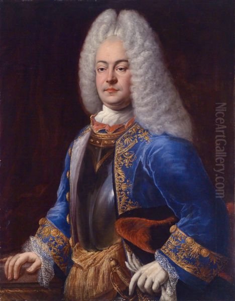Furst Georg Albrecht von Ostfriesland (1690 - 1734) im Jahre 1718. Oil Painting by Johann Conrad Eichler