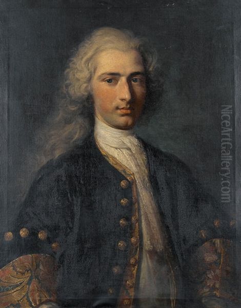 Bildnis Niklaus Tscharner (1694-1721), Offizier Oil Painting by Johann Rudolf Huber