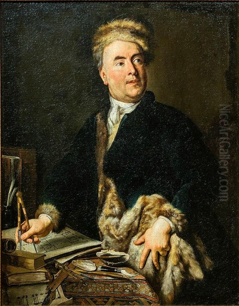 PortratJohann Lukas von Hildebrandt(1668-1745) Oil Painting by Jacob van Schuppen