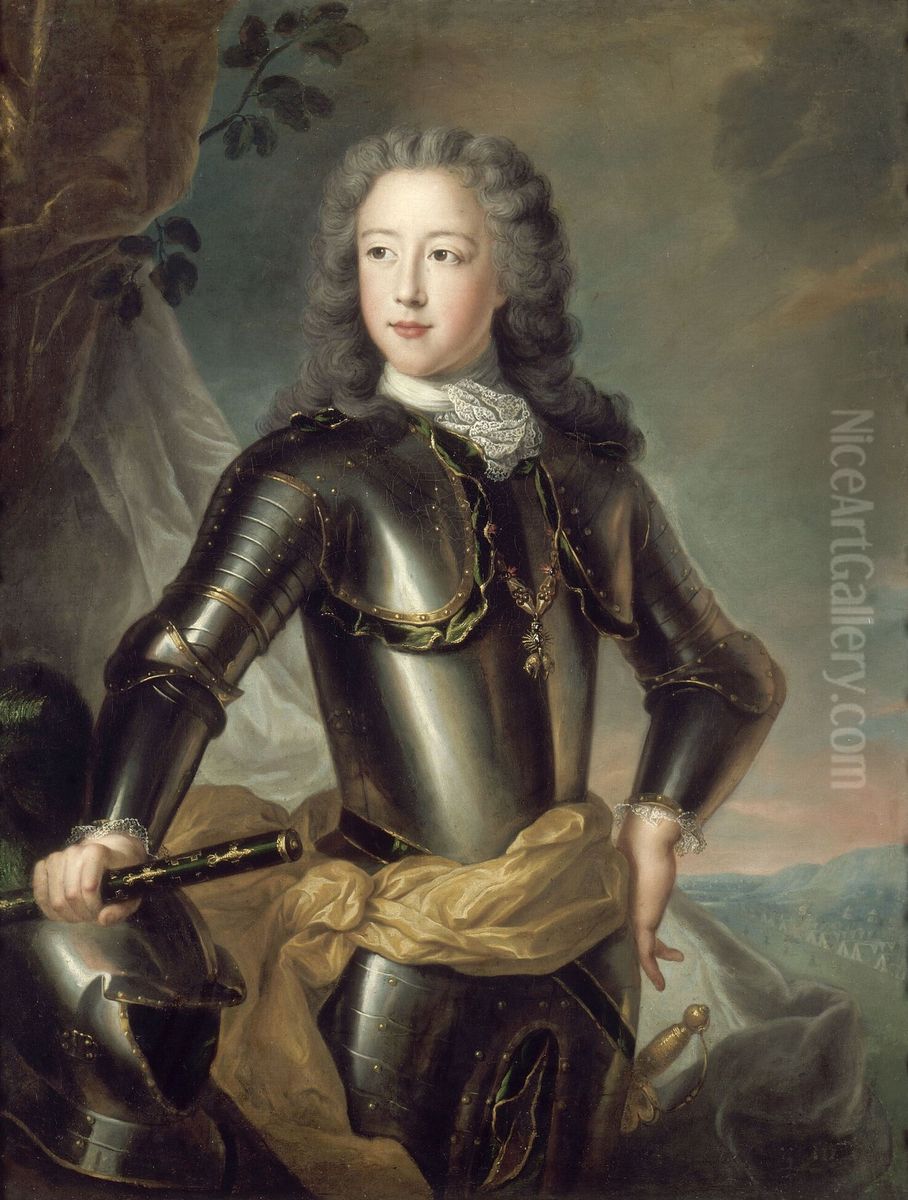 Portrait of Leopold Clement (1707-1723), Hereditary Prince of Lorraine Oil Painting by Pierre Gobert
