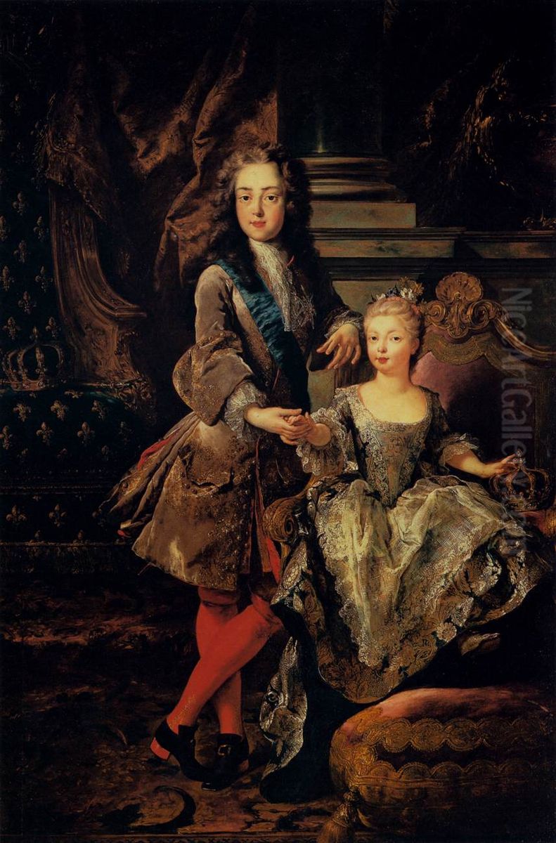 Portrait of Louis XV of France with his 