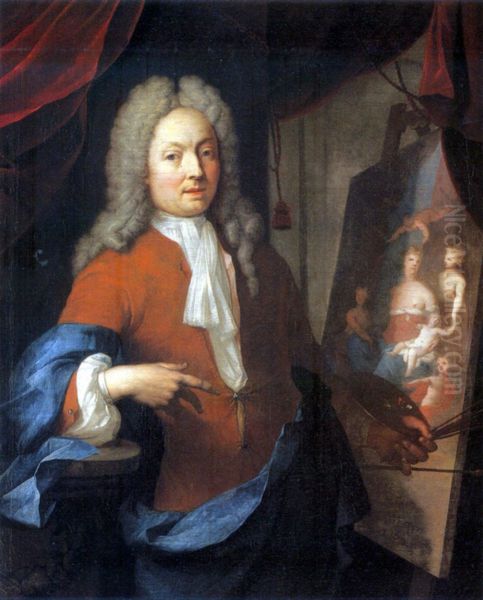 Self-portrait Oil Painting by Mattheus Terwesten