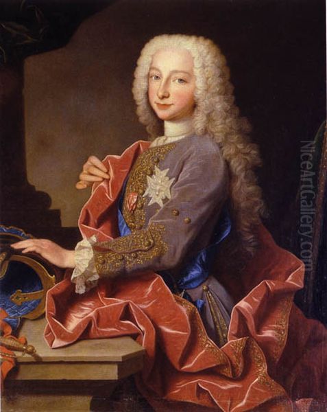 El infante Carlos de Borbon (futuro Carlos III de Espana) Oil Painting by Jean Ranc