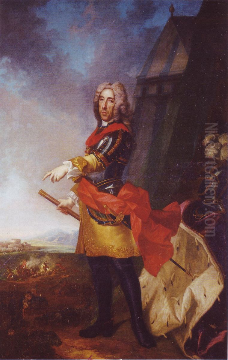Portrait ofPrince Eugene of Savoy(1663-1736) Oil Painting by Unidentified painter