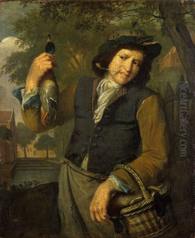 Venison seller. Oil Painting by Krzysztof Lubieniecki