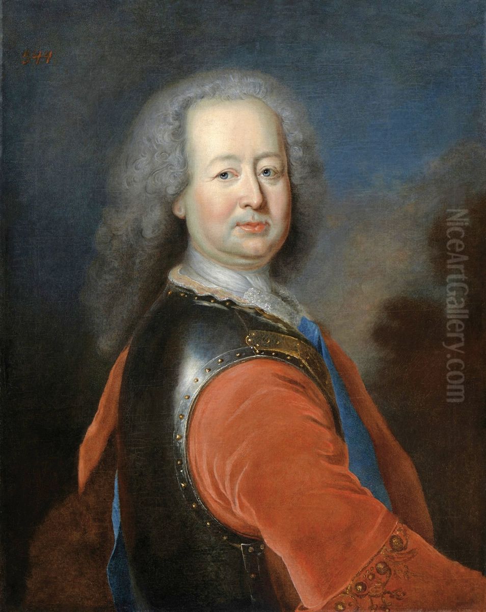Portret Jakuba Henryka Flemminga (1667-1728) Oil Painting by Antoine Pesne