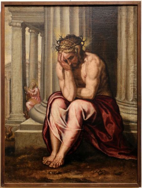 Cristo uomo dei dolori Oil Painting by Paolo Farinati