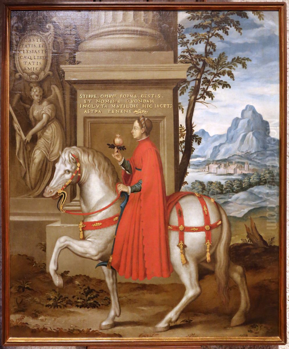 Matilde de Canossa a caballo Oil Painting by Paolo Farinati