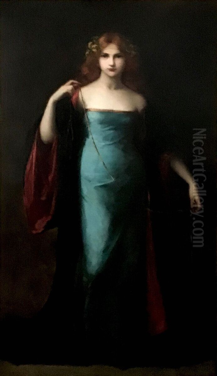Jehanne Ire de Naples Oil Painting by Laura Leroux-Revault
