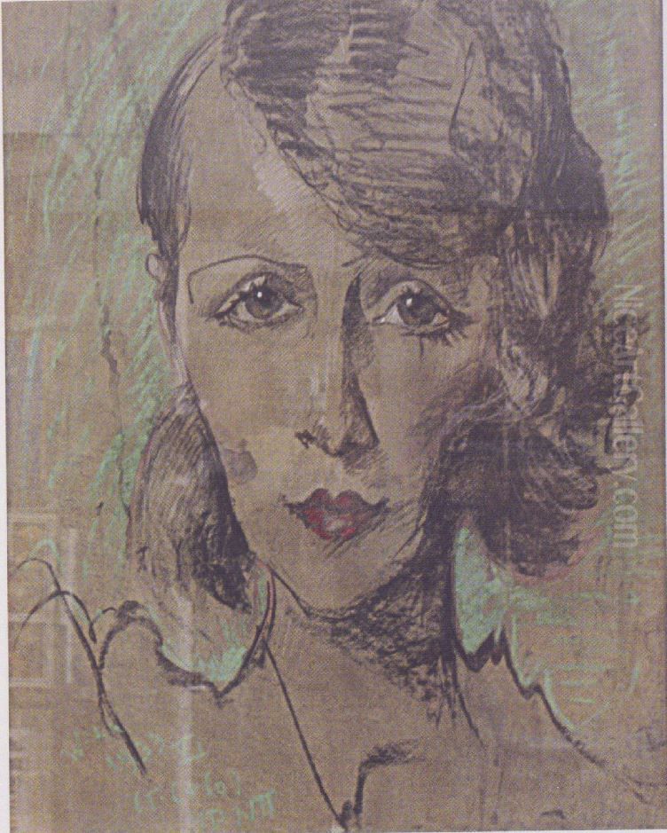 Portrait of Kazimiera Alberti Oil Painting by Stanislaw Ignacy Witkiewicz (Witkacy)