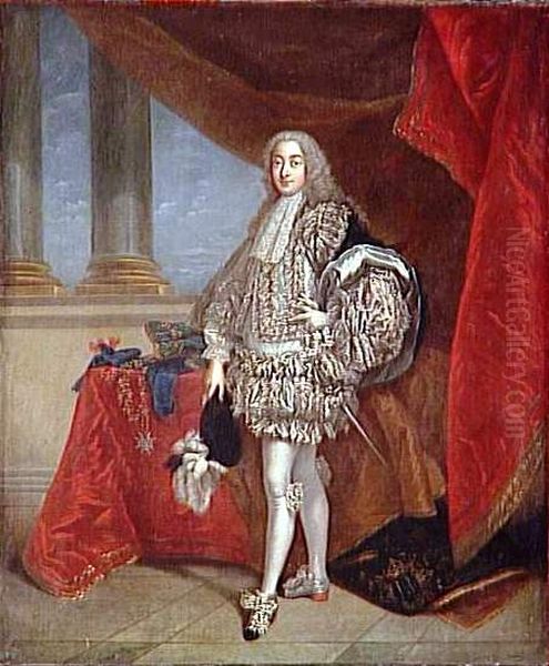 Portrait de Joachim Francois Bernard Potier, 2e duc de Gesvres (1692-1757) Oil Painting by Louis-Michel Van Loo
