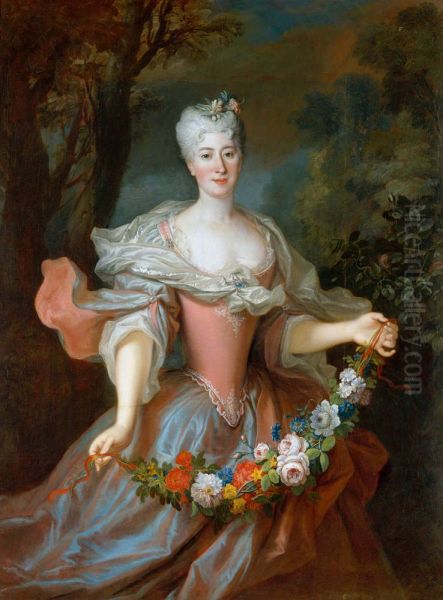 Marcybella Oginska Oil Painting by Louis de Silvestre