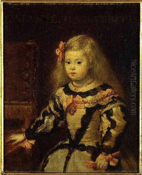 portrait of Infantin Maria Margarita Oil Painting by Diego Rodriguez de Silva y Velazquez