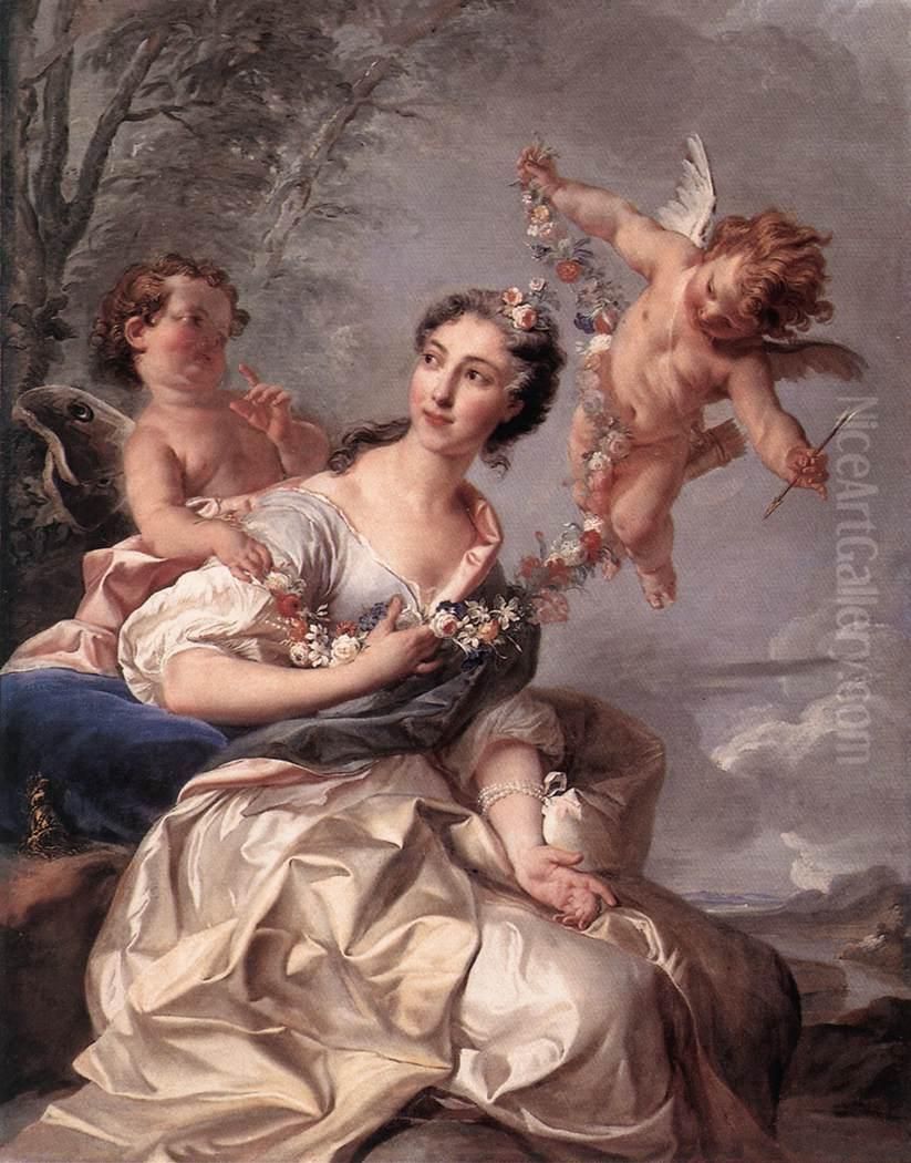 Portrait of Madame de Conti as Venus Oil Painting by Noel-Nicolas Coypel
