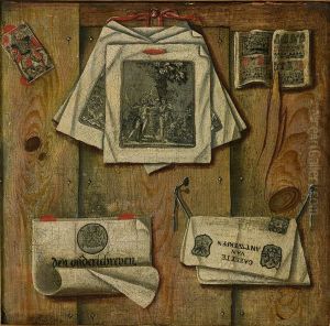 Tromp l'oeil with Prints and Documents