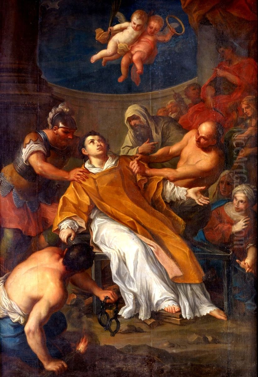 Martyrdom of Saint Lawrence. Oil Painting by Szymon Czechowicz