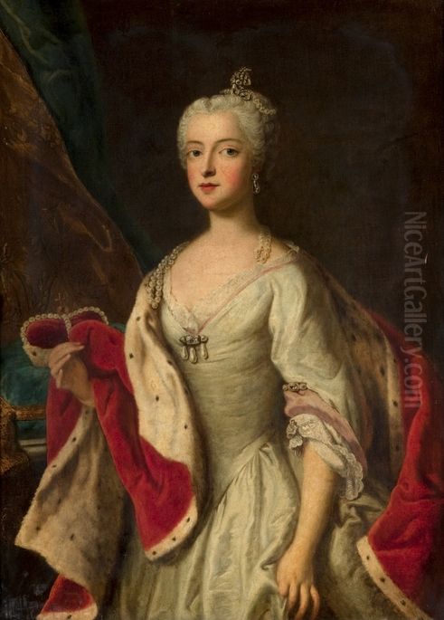 Portrait ofTheresa Benedicta of Bavaria(1725-1743), daughter ofCharles VII, Holy Roman Emperor. Oil Painting by Georg Desmarees