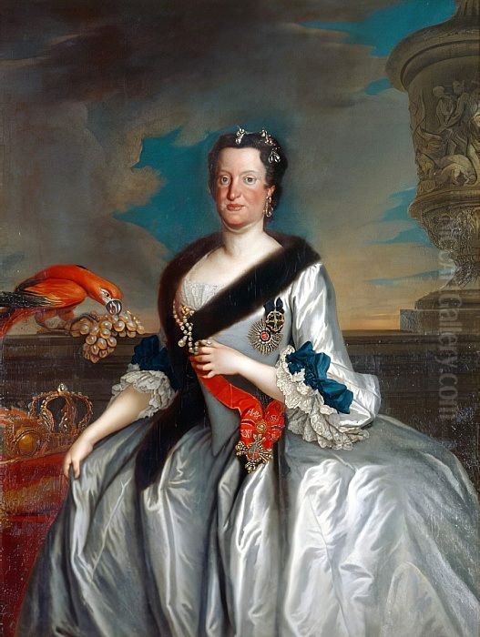 Portrait ofMaria Josepha of Austria(1699-1757), Queen of Poland and Electress of Saxony Oil Painting by Louis de Silvestre