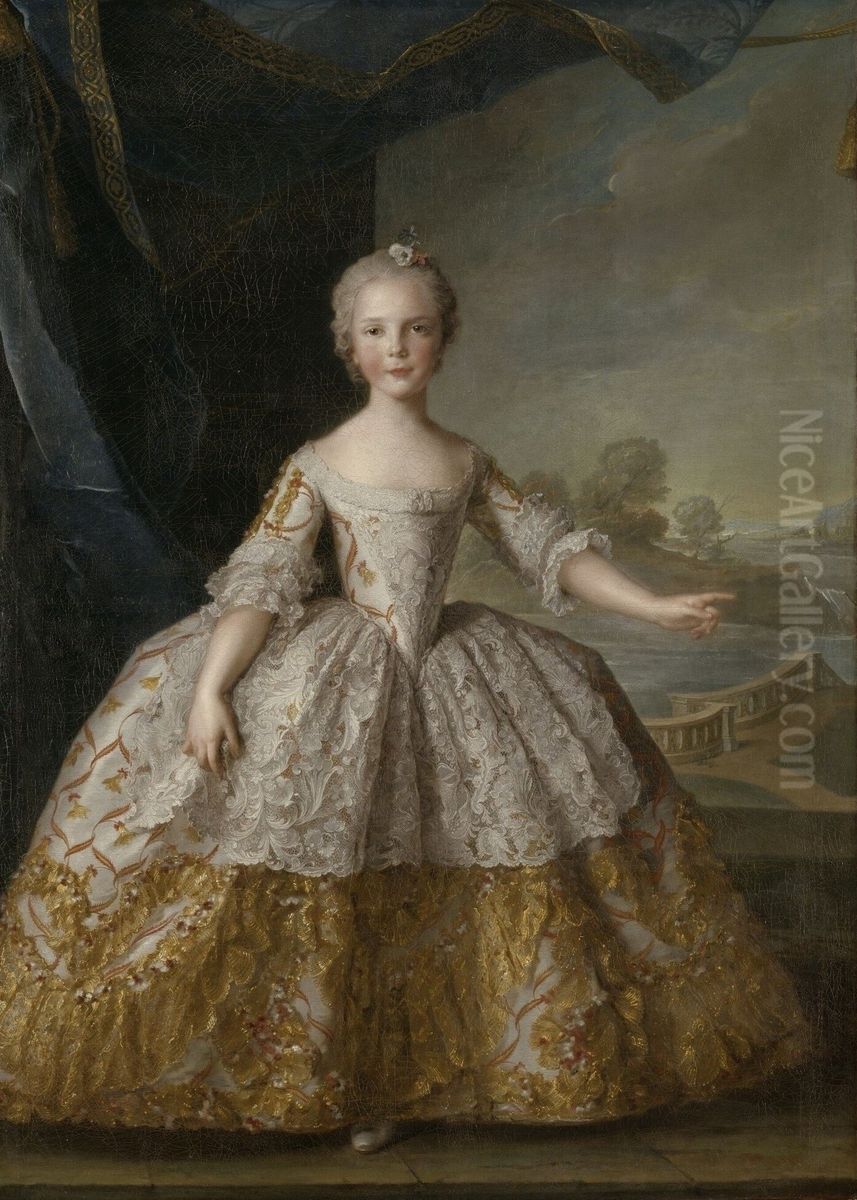 Isabelle de Bourbon, infante de Parme Oil Painting by Jean-Marc Nattier