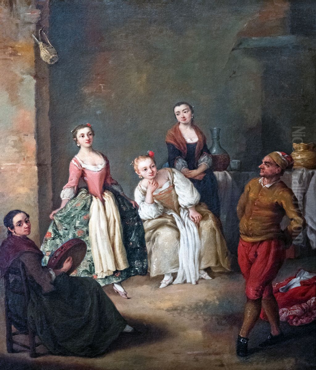 La furlana Oil Painting by Pietro Longhi