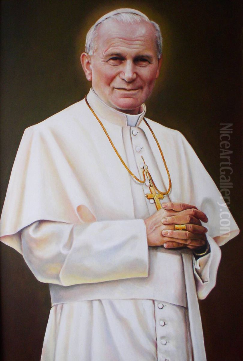 Portret Jana Pawla II Oil Painting by Zbigniew Kotyllo