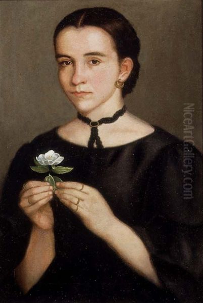 Retrato de Dolores Hoyos Oil Painting by Hermenegildo Bustos