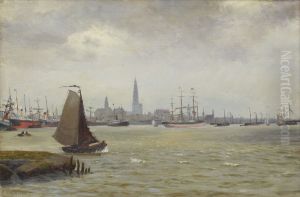 Vessels on the Meuse.