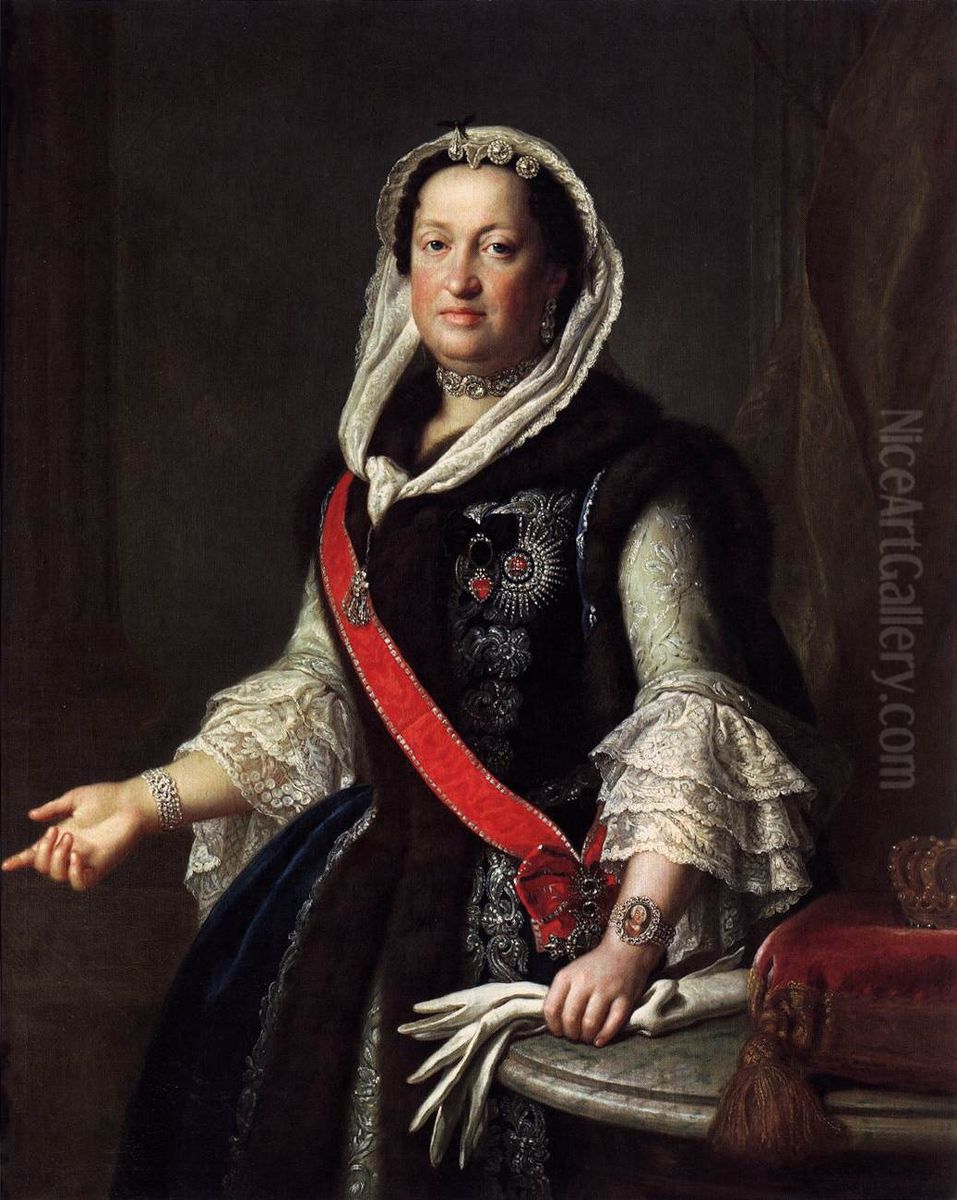 Portrat der Queen Maria Josepha (1699-1757), Wife of King Augustus III of Poland Oil Painting by Pietro Rotari