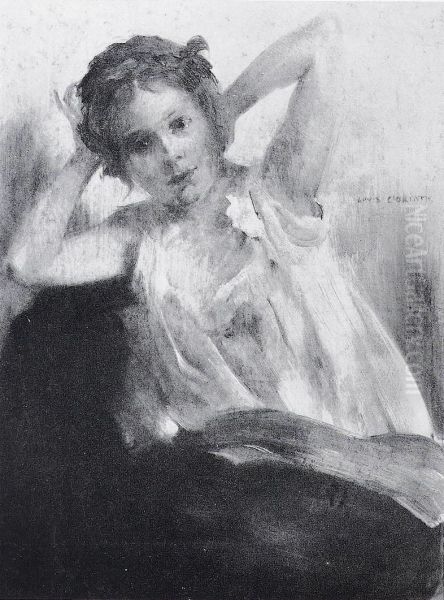 Madchen im Hemd Oil Painting by Lovis Corinth